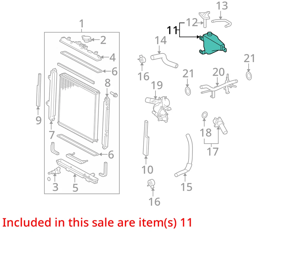Coolant Reservoir Fits 10-23 LEXUS GX460 3962192 Foto 3 de 4