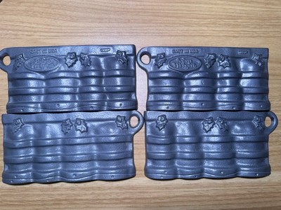 John Wright 1996 Candy Molds- BUNDLE- Vintage 4 Sets Cast Iron Christmas