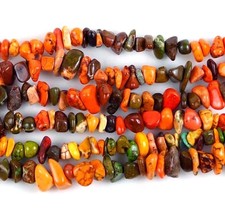 6-9mm Maple Colorful TURQUOISE Nugget Chip Beads 15.5" 