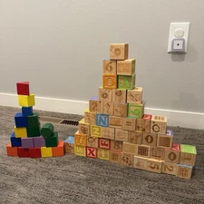 Lot 61. Assorted Colorful Learning Blocks