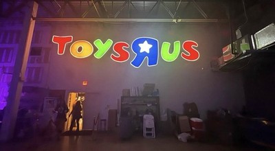 ORIGINAL Authentic TOYS R US Store Sign Lighted Retail Exterior Display Vintage