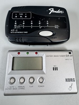 Lot of 2 Guitar/Bass Tuners   Korg GA-20 & Fender AT-3