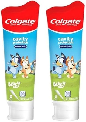 Colgate Kids Bluey Toothpaste with Fluoride, Fights Cavities, Mild Fruit Flav...