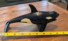 Orca  KILLER WHALE  movable Fin & open/shut mouth 8.5" Hard Plastic UK CA  — photo 1