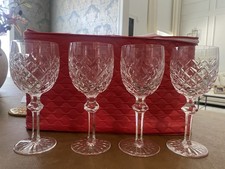 WATEFORD IRISH CRYSTAL POWERSCOURT WINE HOCK GLASS - SET OF 4