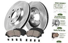 Front Replacement Brake DiscRotors and Ceramic Brake Pads Hardware Brake