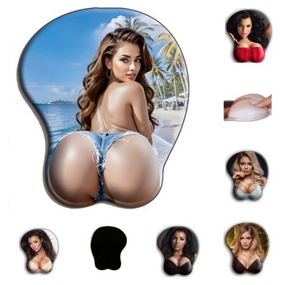 Sexy 3D Mauspad mit Gel Handauflage   lustiges Büro Geschenk ergonomisch