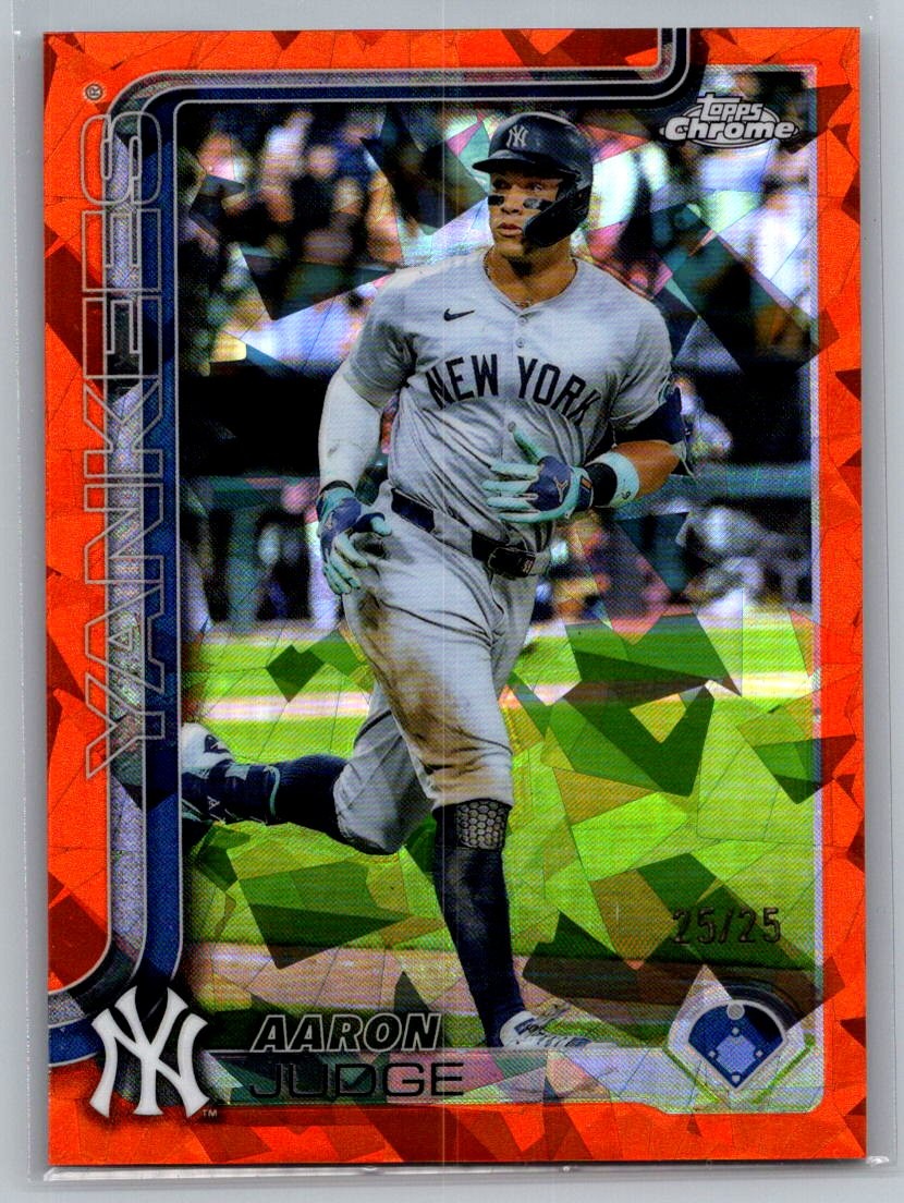 Aaron Judge 2025 Topps Chrome Sapphire Edition #99 Orange Image Variation /25