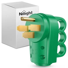 Nilight Rv Plug Adapter 50 Amp Male Replacement Plug ETL Listed NEMA 14-50P