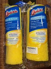 2 Quickie Mop & Scrub Roller Mop Refill Type M Fits Mop #058MB 058BMB New Sealed