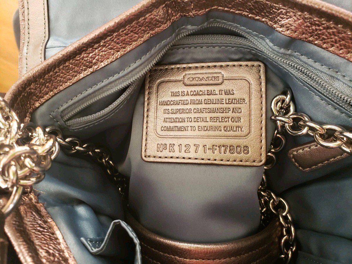 Coach Chelsea Metallic Leather Flap Handbag NWT | eBay