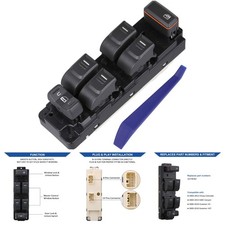 Power Window Switch Front Left Driver Side 2008-2012 Chevrolet GMC Hummer H3 H3T