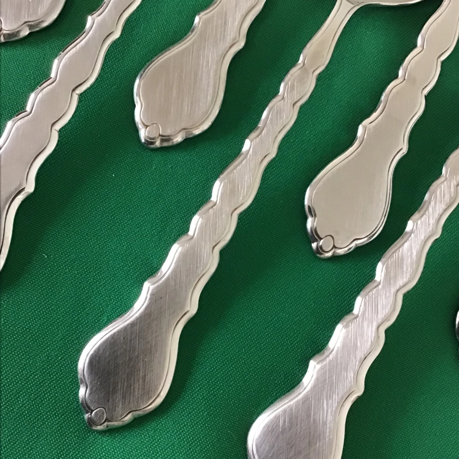 Cello Oneida Burnished Vtg Community Stainless steel Set of 6 Serving Spoons