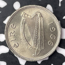 1966 Ireland 3 Pence Threepence Lot#C4273 High Grade! Beautiful!