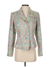 Dana Buchman Women Green Blazer 4