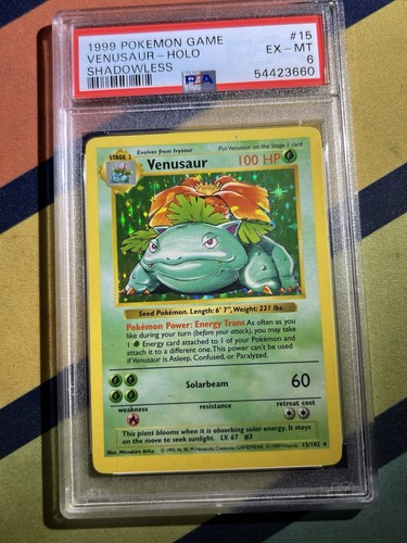 Venusaur (Shadowless) graded PSA 6 for sale on eBay