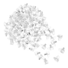 100Pcs Transparent Shelf Support Pins Clear Pegs for Shelving Units Cabinets