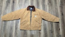 Vintage Carhartt Detroit Jacket 6BLJ J01 BRN Blanket Line Brown Canvas Large 90s
