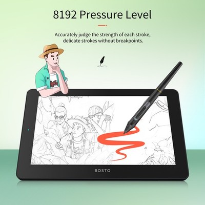 BOSTO BT-12HD Portable 11.6 Inch HD H-IPS LCD Graphics Drawing Tablet VGVG