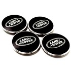 4x Land Rover Wheel Centre Caps 63mm Black Rim Hub Badge Covers Discovery Range
