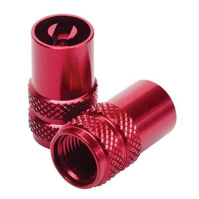 Tusk 1563820002 Tusk Billet Aluminum Valve Stem Caps w/Core Remover  Red