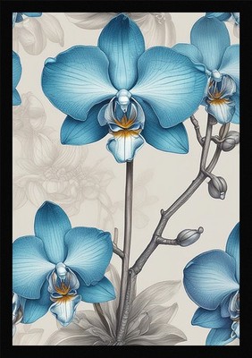 Vibrant Orchid Framed Wall Art Poster Canvas Print Picture