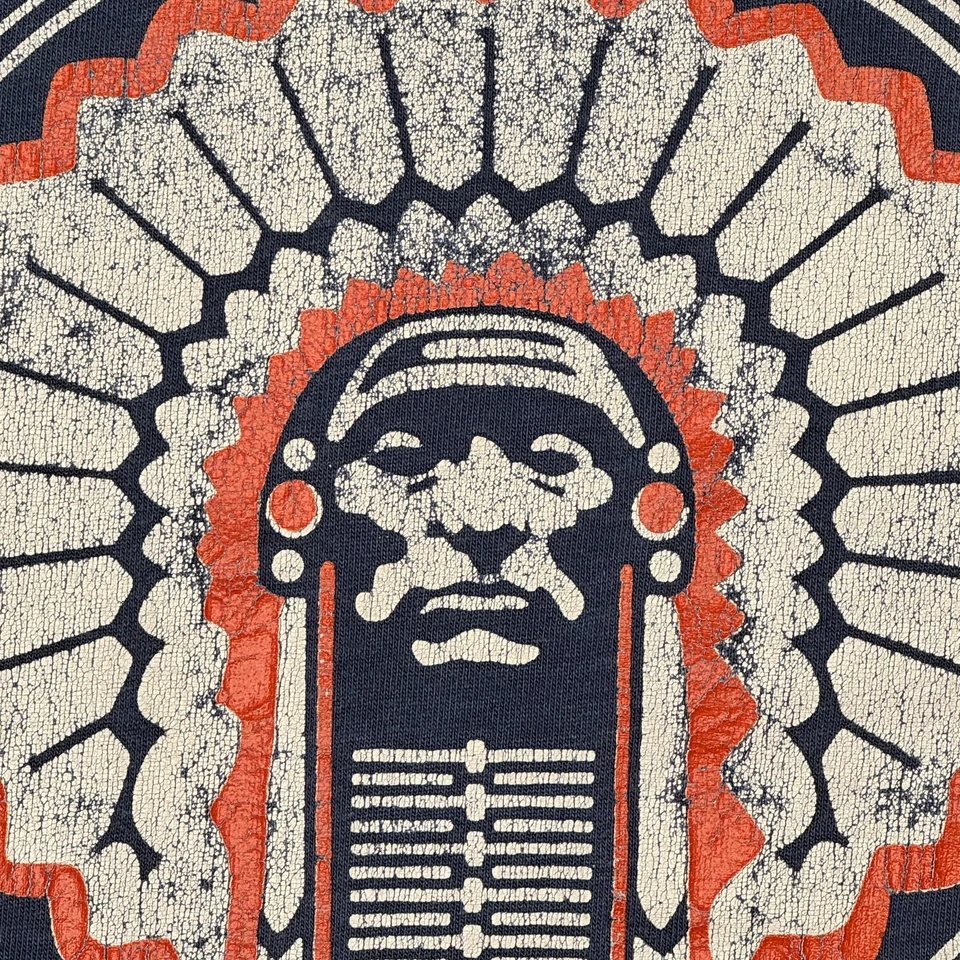 Vintage Illinois Fighting Illini Shirt Mens Medium Blue NCAA Football V Neck 80s - Image 4 of 4