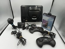 Sega Mega Drive 16-Bit Black Console Bundle Cables and Controllers & Game.