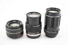 Manueller Fokus Kamera Objektive funktionstüchtig inkl. Olympus, Chinon & Takumar etc x 3