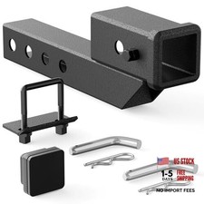 Tow Hitch Trailer Towing Receiver Riser  Extender Adapter, 2" Drop/Rise, 7500