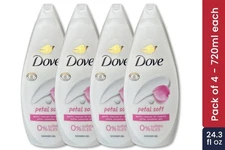 4 Pack Dove Shower Gel Petal Soft 720ml/24.3 FL OZ
