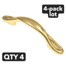 4-pack lot Amerock REFLECTIONS BP13833 Polished Brass Cabinet handle Pull