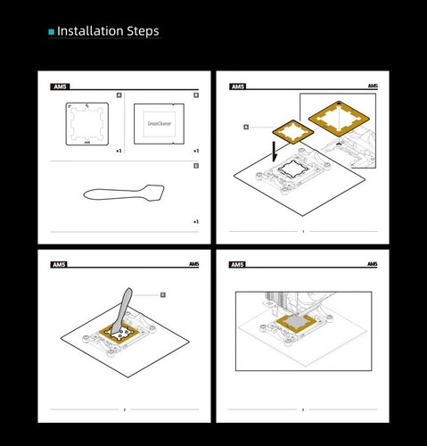Metal CPU Cooling Pad With Installation Tool For 7950X 7900X 7700X 7600X - Afbeelding 4 van 8
