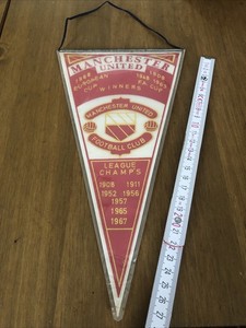 Grand Fanion Vintage Manchester United – Pennant Football Anglais – Wimpel