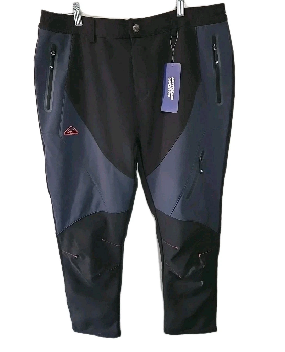 Outdoor Sports Men’s XXL Hiking Pants NWT Fleece Lined Waterproof Soft Shell 2X