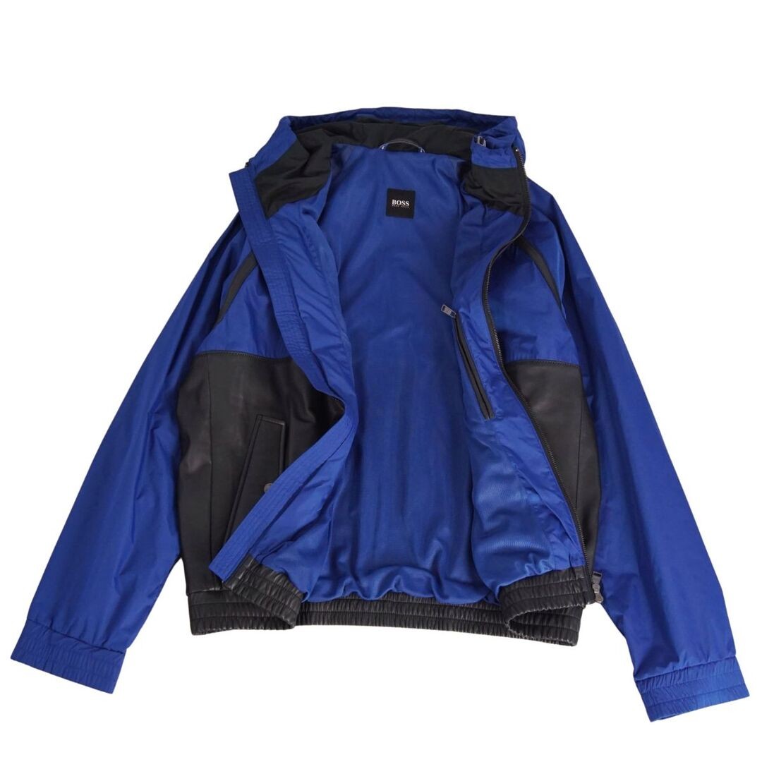 Hugo Boss Jacket Leather Switched Lamb Outerwear Men's 54 (xl) Dark Used MOLO-0 thumbnail 2