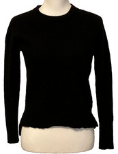 Tahari Womens 100 2-Ply Cashmere Sweater sz. S Side Slits with Bi-Level Hem