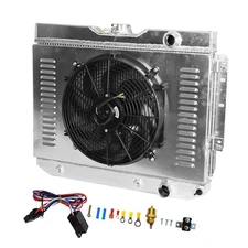 For 59-65 Chevy Impala Bel Air El Camino Chevelle 3Row Radiator Shroud Fan Relay