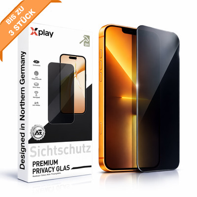 Blickschutz Panzerfolie für iPhone 17 Pro Max Echt Glas Privacy Sichtschutz 28°
