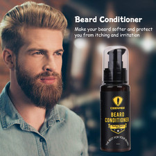 Upgraded Beard Grooming Kit - Conditioner, Oil, Brush, Comb, Balm, Scissors, ...