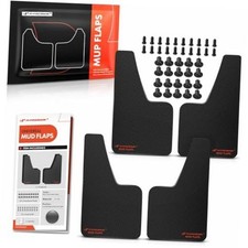 Black Mud Flaps for Most Cars Trucks SUVs - 4 Pack Front - 4 Pcs Set