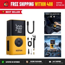 AstroAI L7S Portable Air Compressor with Digital Gauge & LED Light