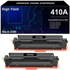 2 Black CF410A For HP 410A Toner LaserJet Pro MFP M477fnw M477fdw M452nw M452dn