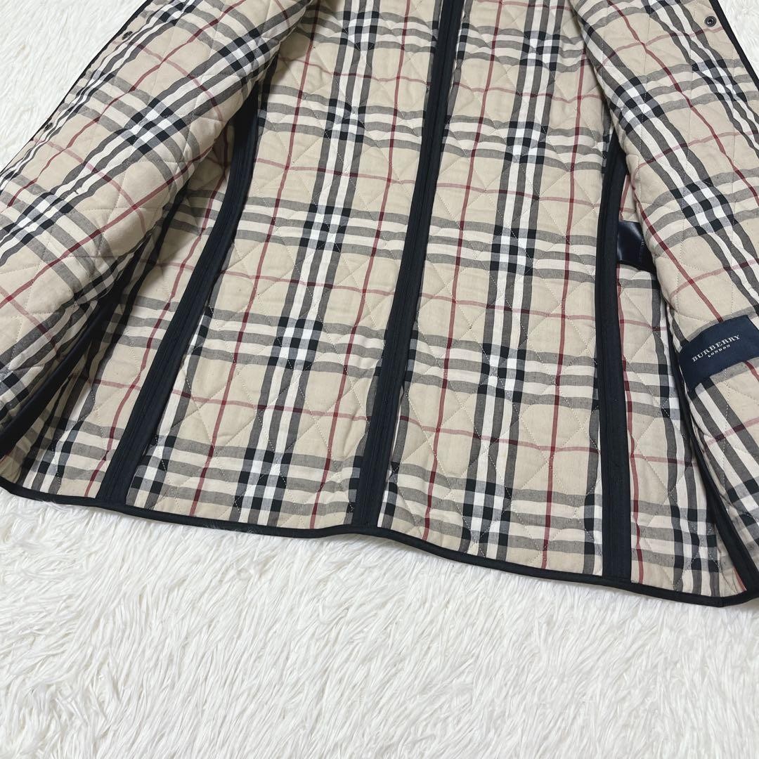 Burberry London Quilted Jacket Black Nova Check Made in England L #EL BDA