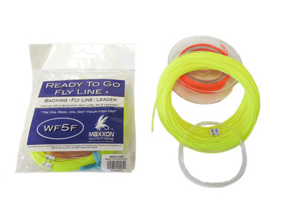 Ready To Go Fly Line Plus #5WT, Floating Flyline, 50yards 20# Backing, 9ft Clear