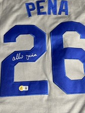 Los Angeles Dodgers ALEJANDRO PENA SIGNED AUTOGRAPH WORLD SERIES JERSEY BAS COA
