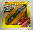 VGC Vtg Dinky Gift Set Intl GT Ford Ferrari De Tomaso Toy Model Car W/ Box (P)