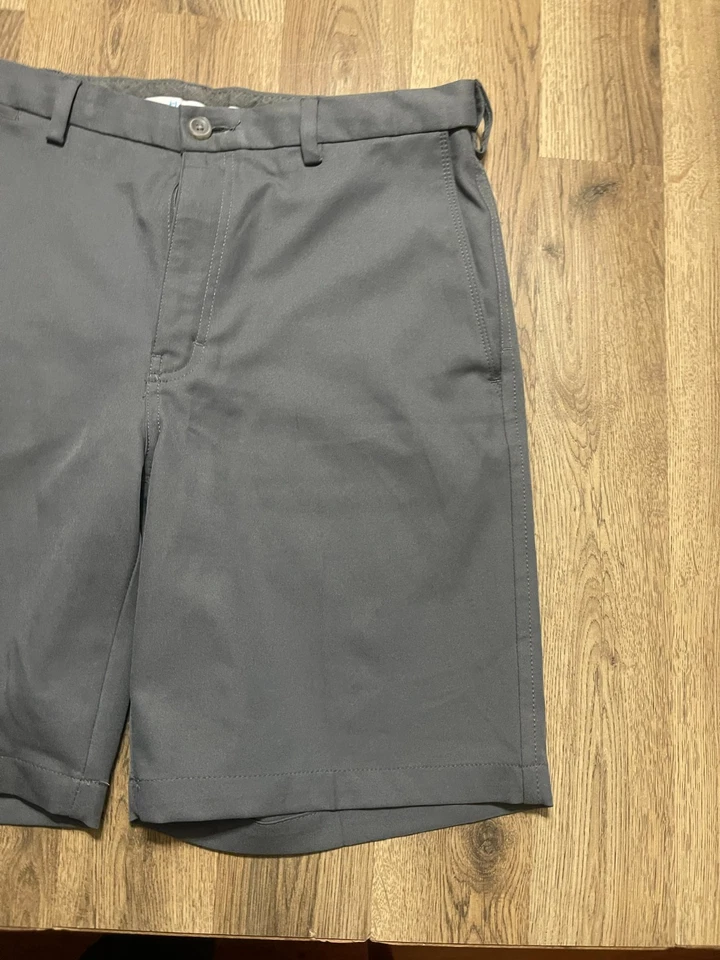 Pantalones Cortos Haggar, Para Hombre Talla 34, Gris, Cool18 Pro, Pantalones Cortos Chinos Foto 4 de 4