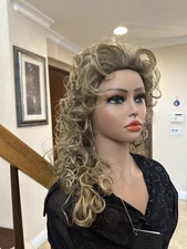 NIB Jon Renau Curly Blonde Synthetic Wig Style 807 TERRA in Color 24BT18