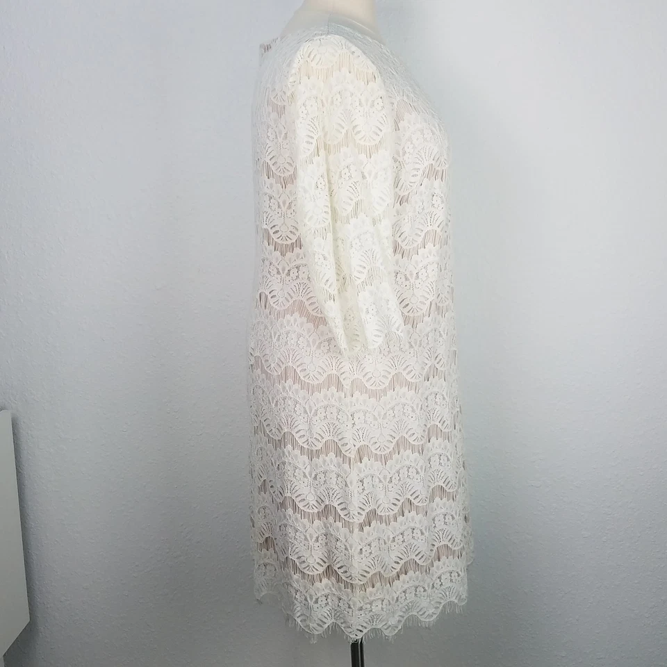 Jessica Howard Dress Size 2X Ivory Lace Beige Lined Evening Party Formal AS IS - Image 3 of 4